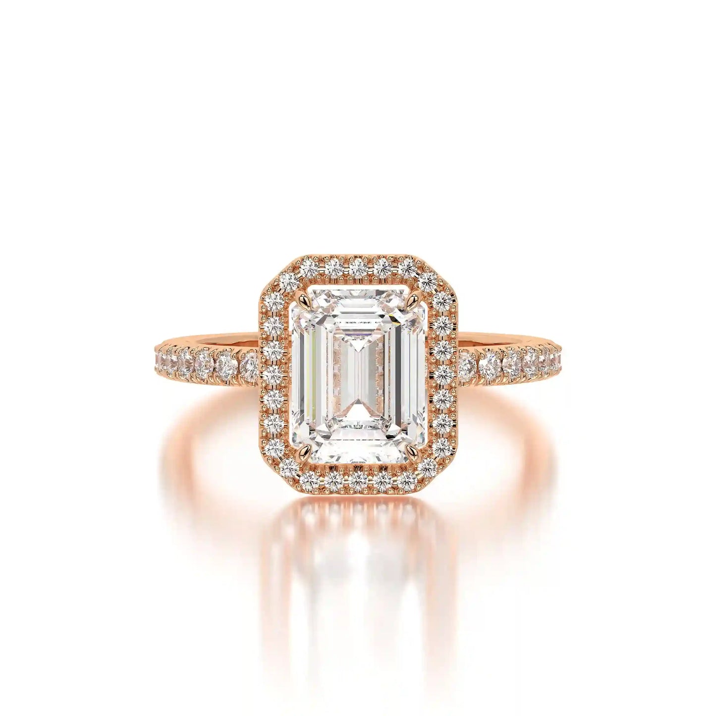 The Halo Pave Emerald