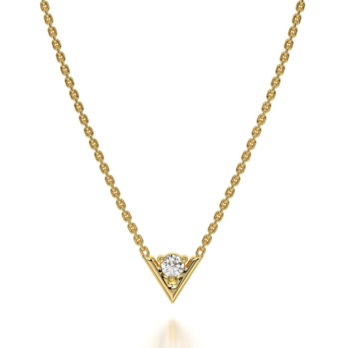 The V Round 0.25CT Lab Grown Diamond Pendent