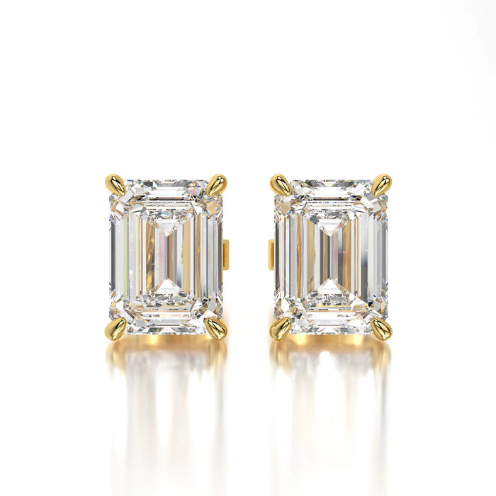 1 CTW Emerald Lab Grown Diamond Stud Earrings Set