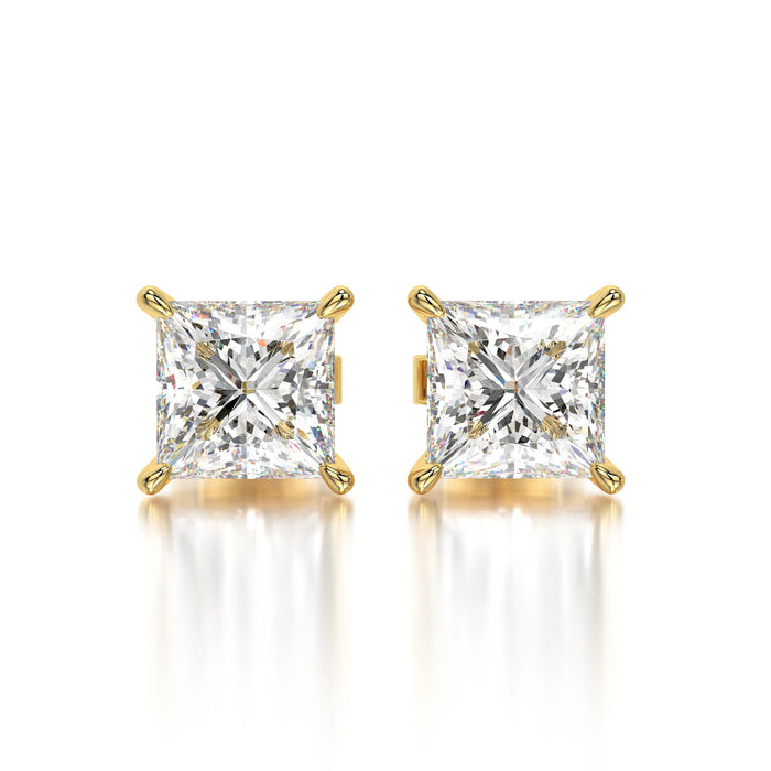 0.50 CTW Princess Lab Grown Diamond Stud Earrings Set