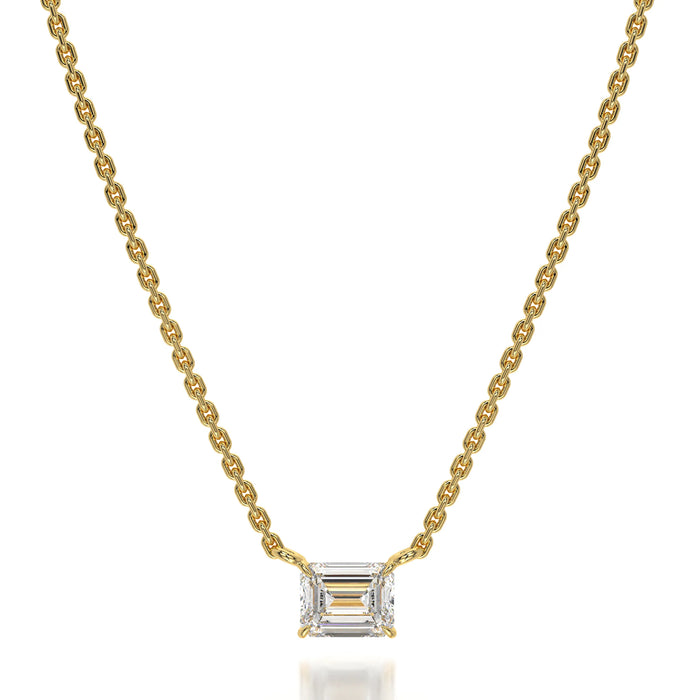 The Solitaire Emerald 0.5CT Lab Grown Diamond Pendent