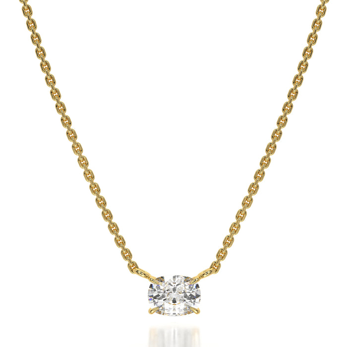 The Solitaire Cushion 0.5CT Lab Grown Diamond Pendent