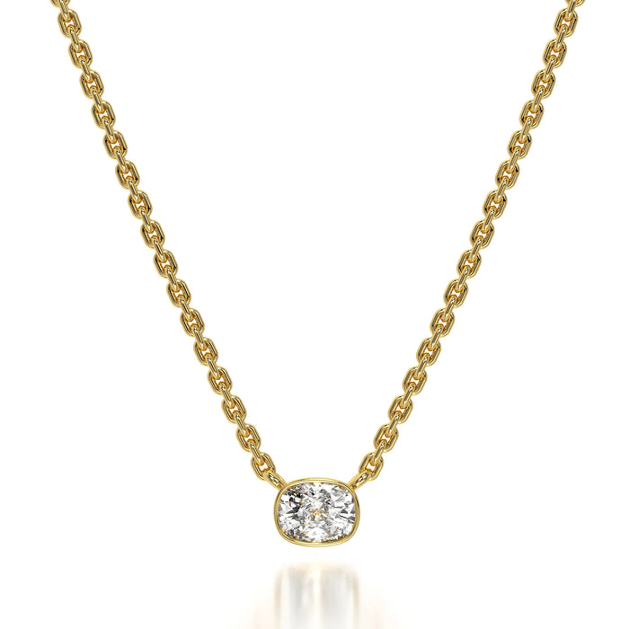 The Bezel Cushion 0.5CT Lab Grown Diamond Pendent