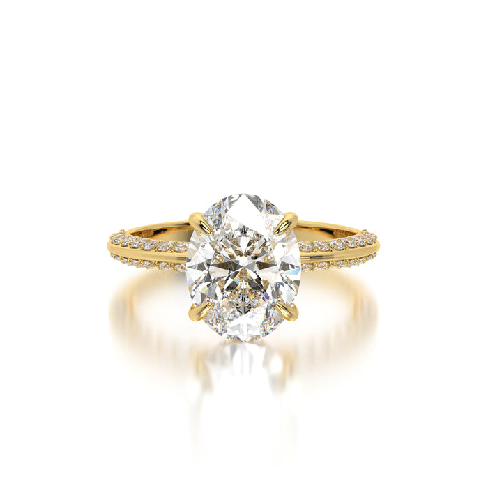 The Two Edge Oval Pave