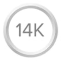 14K white
