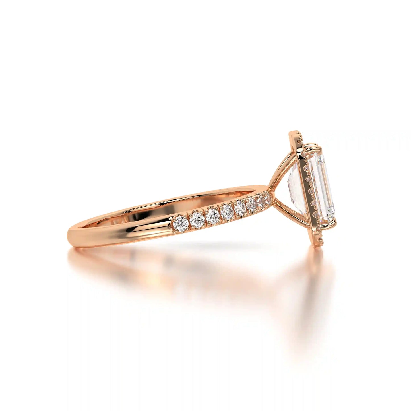 The Halo Pave Emerald