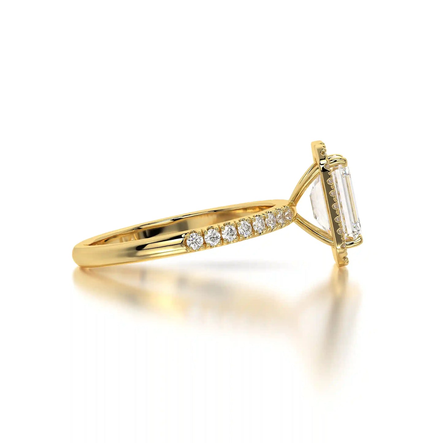 The Halo Pave Emerald
