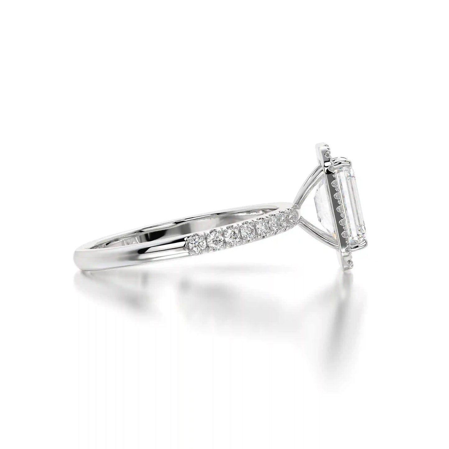 The Halo Pave Emerald