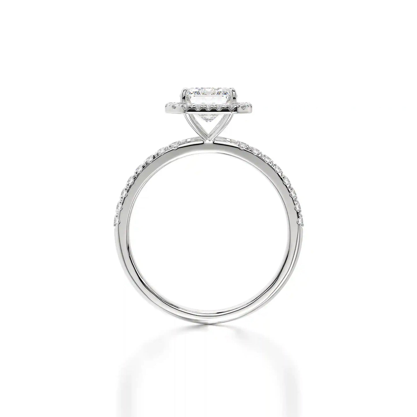 The Halo Pave Emerald