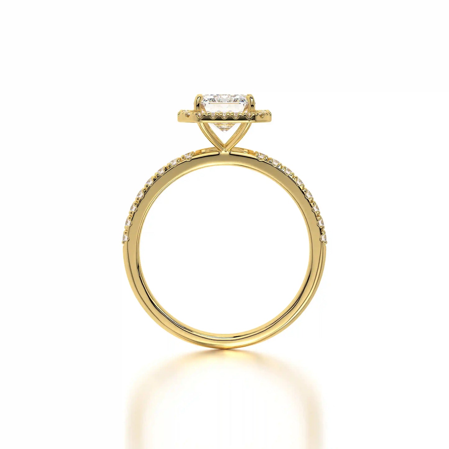The Halo Pave Emerald
