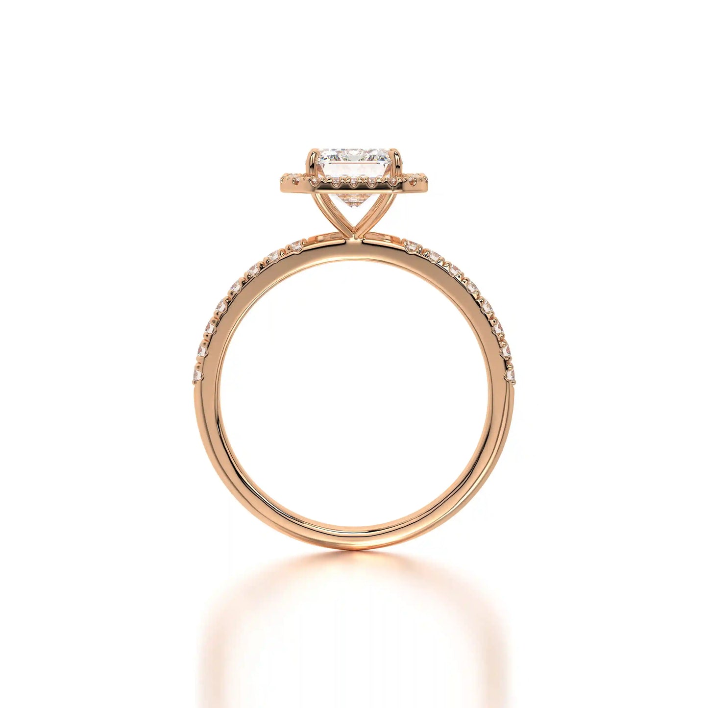 The Halo Pave Emerald