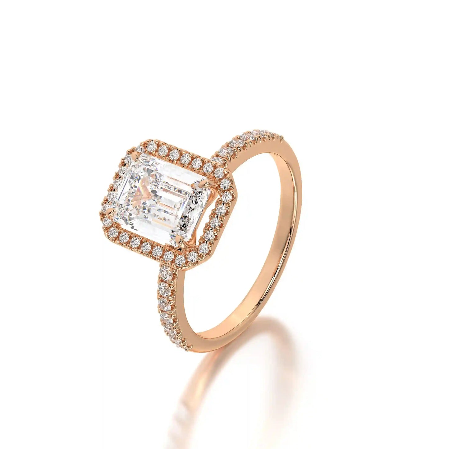 The Halo Pave Emerald