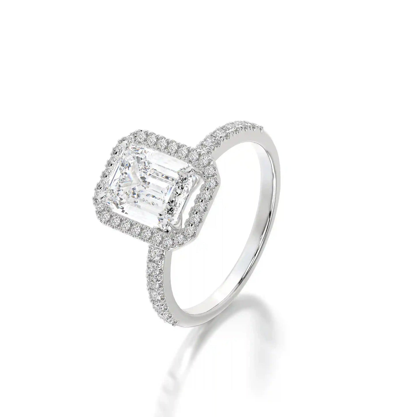 The Halo Pave Emerald