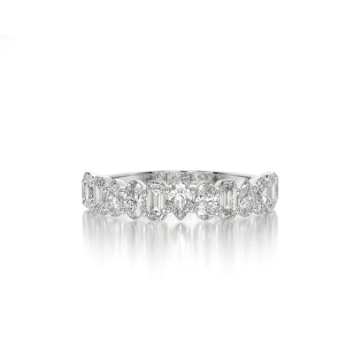 The Emerald Pear Oval Band