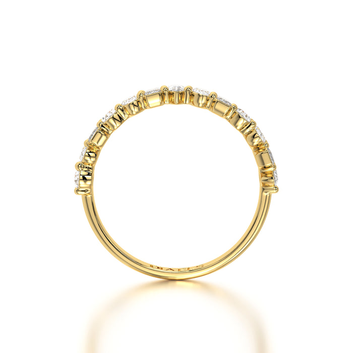The Emerald Pear Oval Band