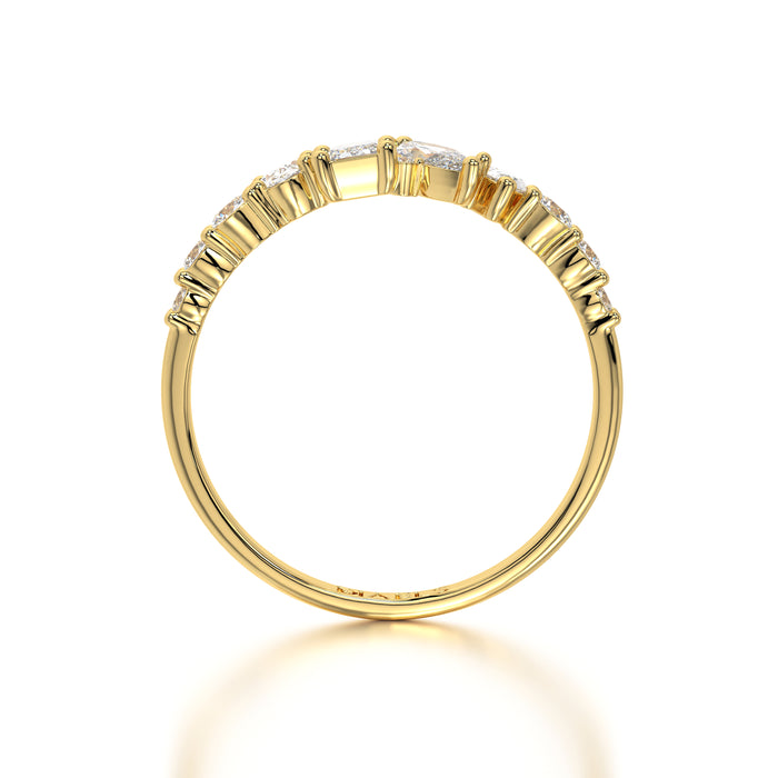 The Emerald Marquise Oval Pear Band