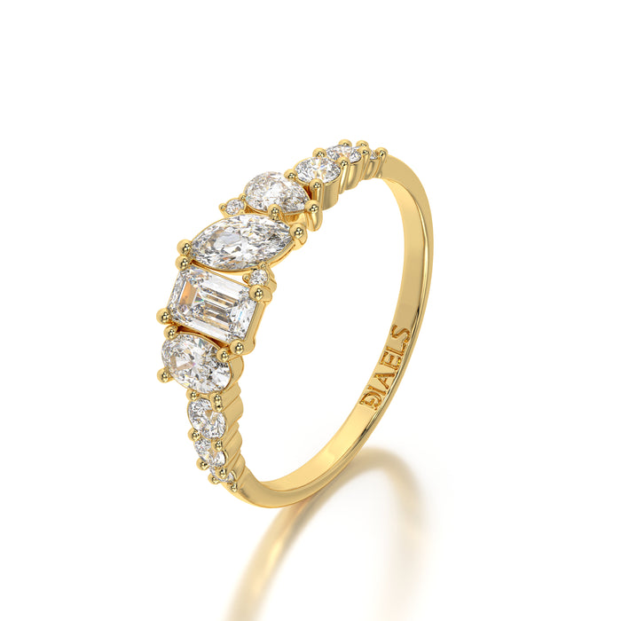 The Emerald Marquise Oval Pear Band
