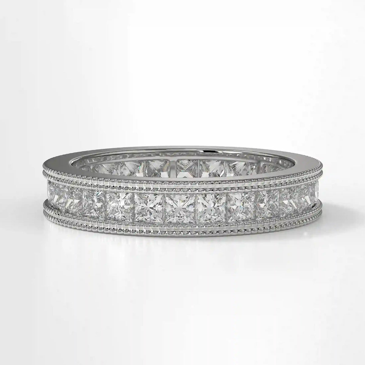 The Milgrain Princess Eternity Band