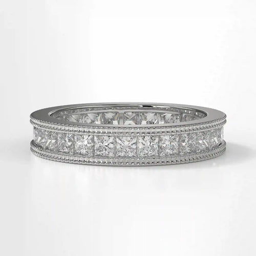 The Milgrain Princess Eternity Band