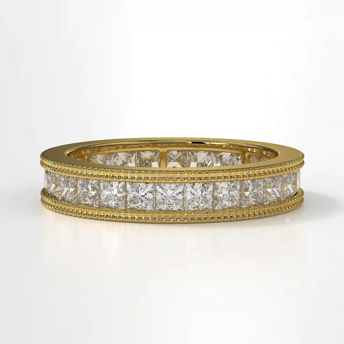 The Milgrain Princess Eternity Band