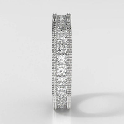 The Milgrain Princess Eternity Band