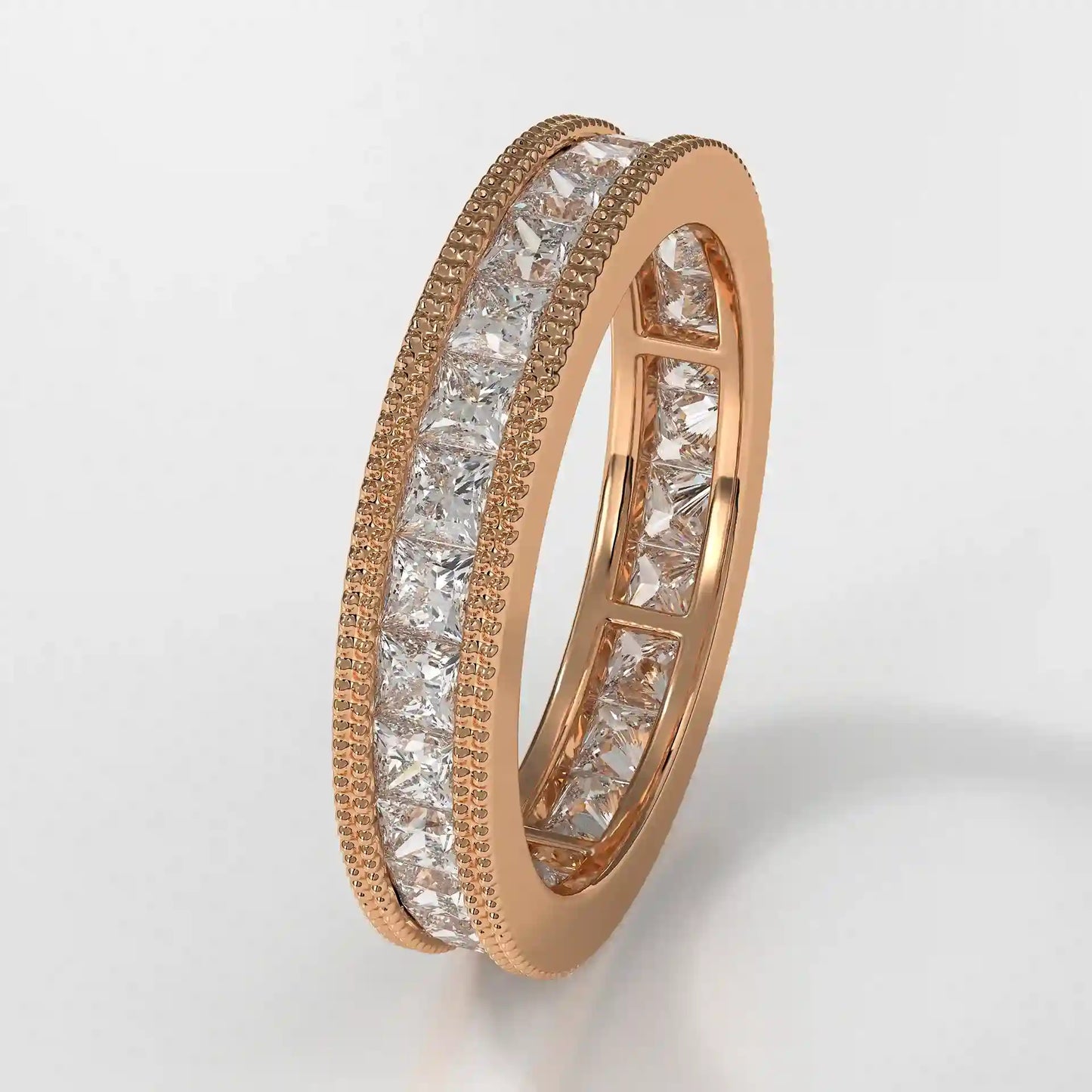 The Milgrain Princess Eternity Band