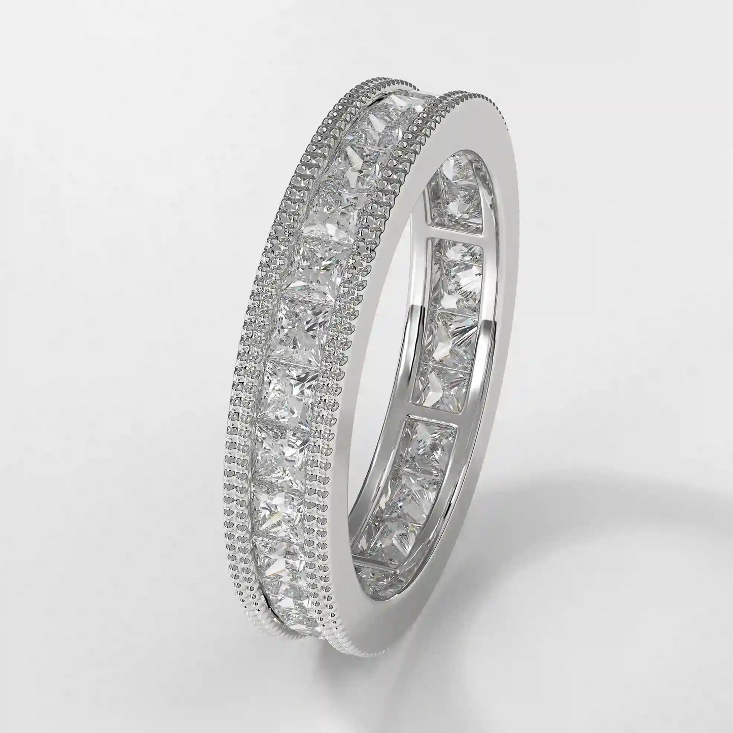 The Milgrain Princess Eternity Band