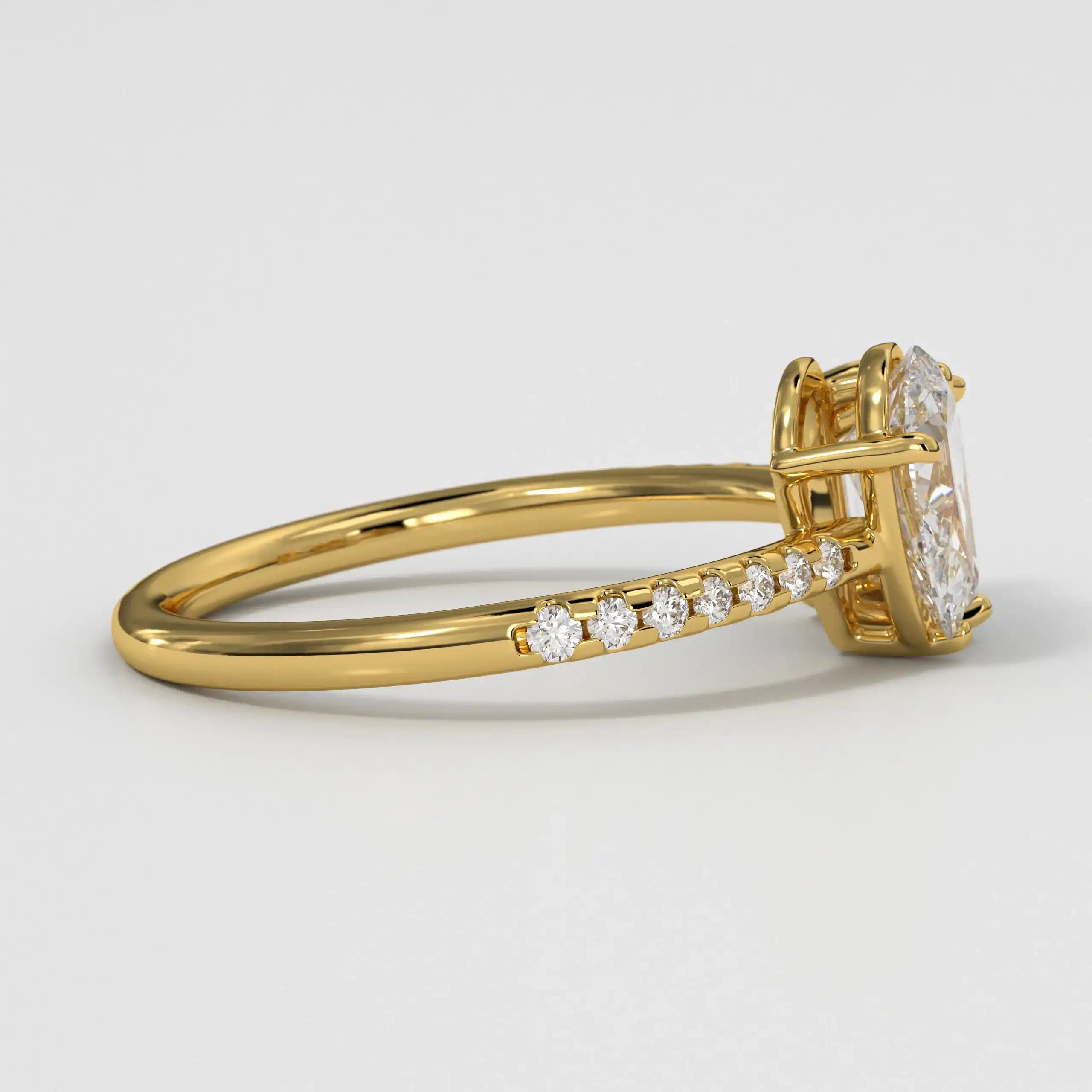 The Toi Et Moi Pear Emerald Pave