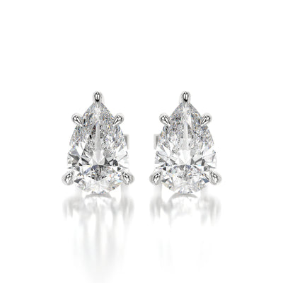 0.50 CTW Pear Lab Grown Diamond Stud Earrings Set