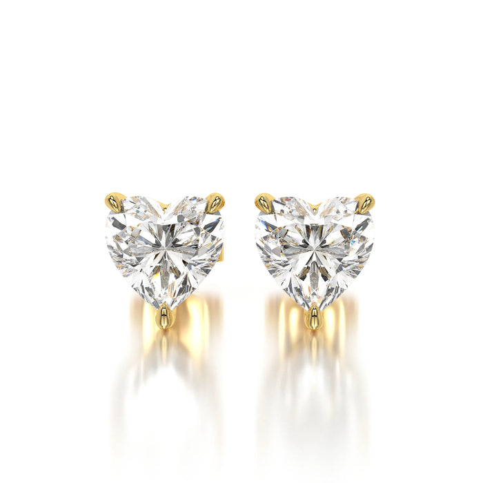 1 CTW Heart Lab Grown Diamond Stud Earrings Set