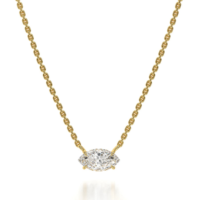 The Solitaire Marquise 0.5CT Lab Grown Diamond Pendent