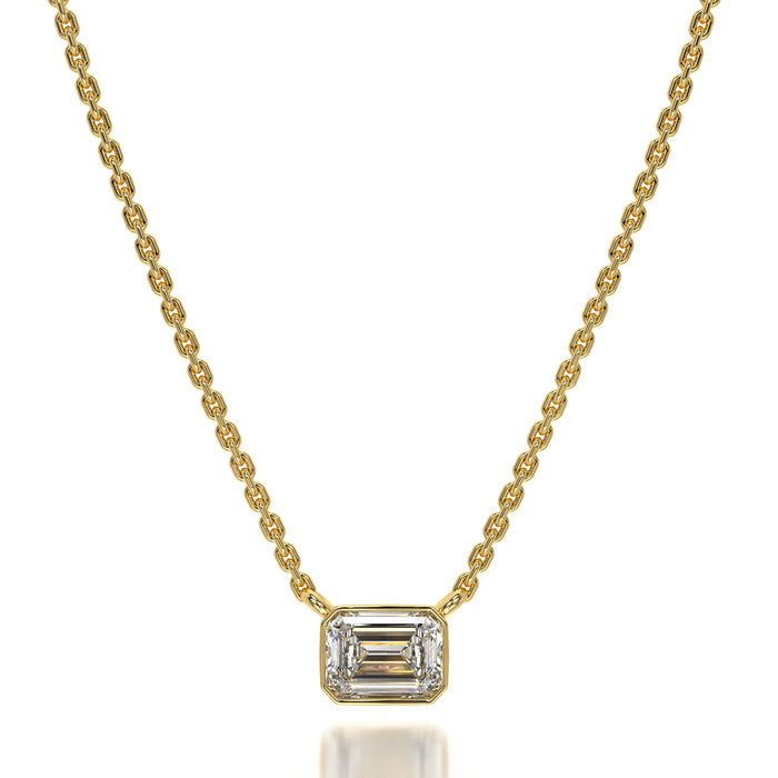 The Bezel Emerald 0.5CT Lab Grown Diamond Pendent