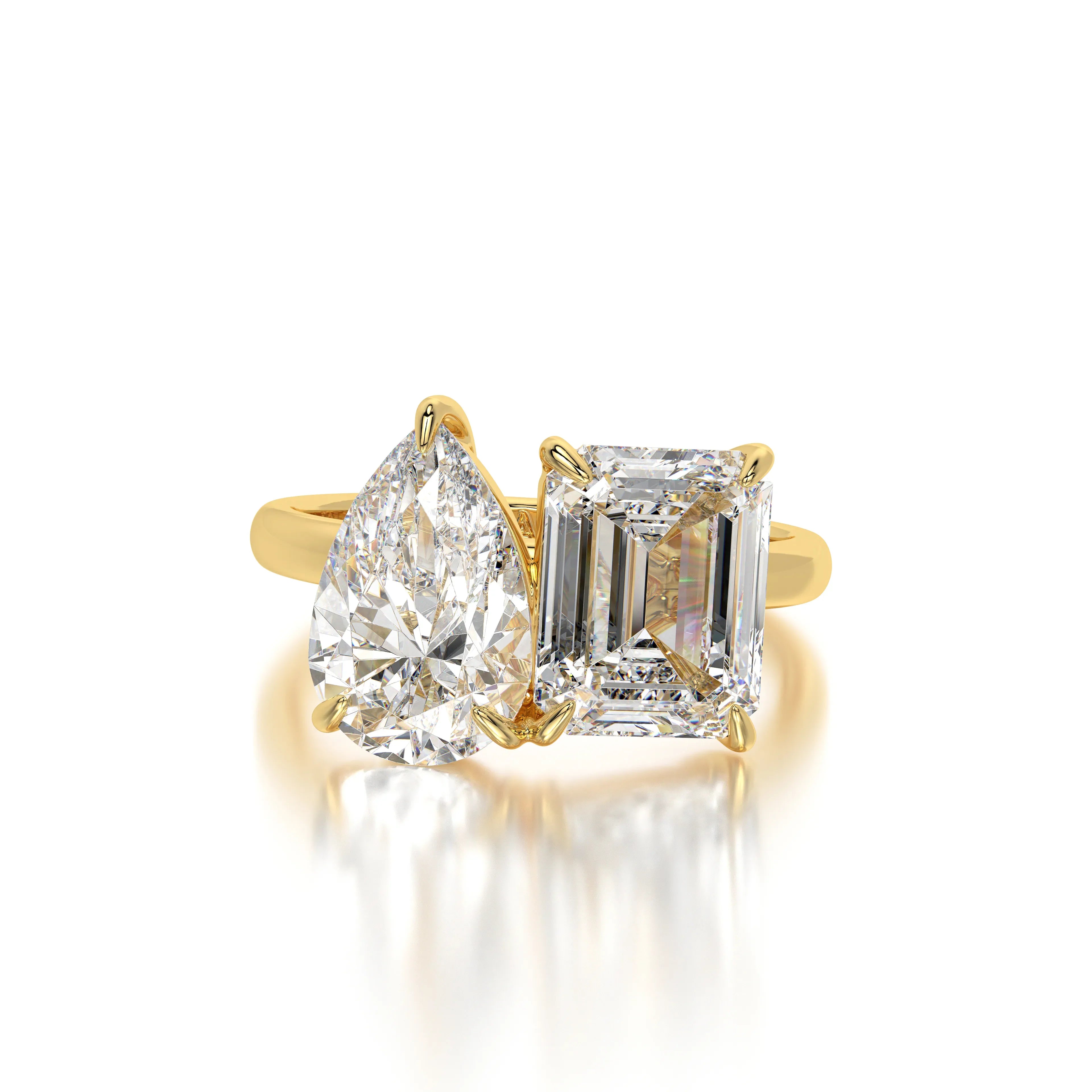 The Toi Et Moi Pear Emerald
