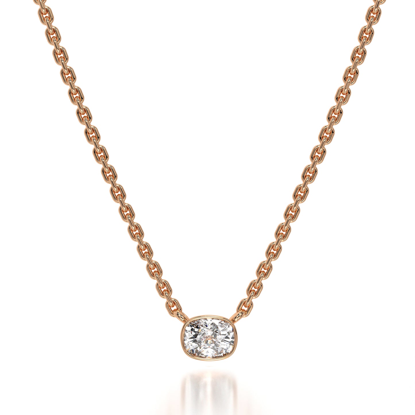 The Bezel Cushion 0.5CT Lab Grown Diamond Pendent