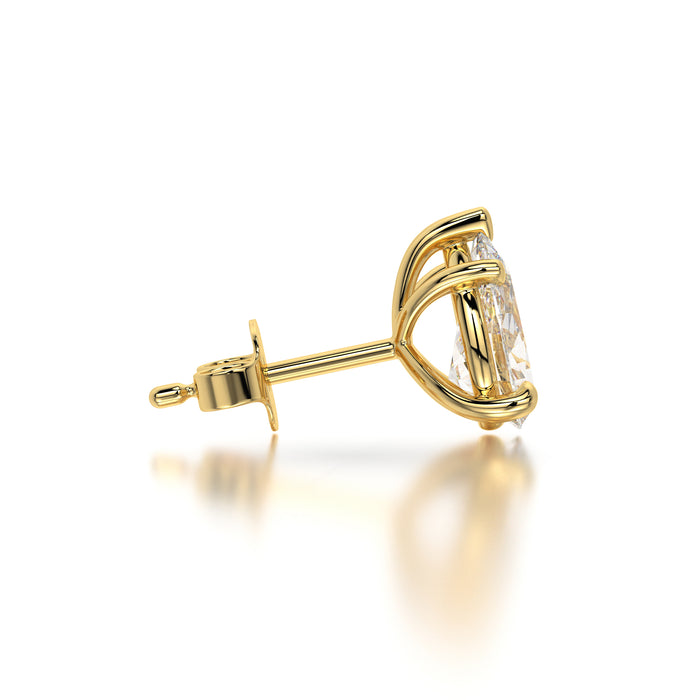 1 CTW Pear Lab Grown Diamond Stud Earrings Set