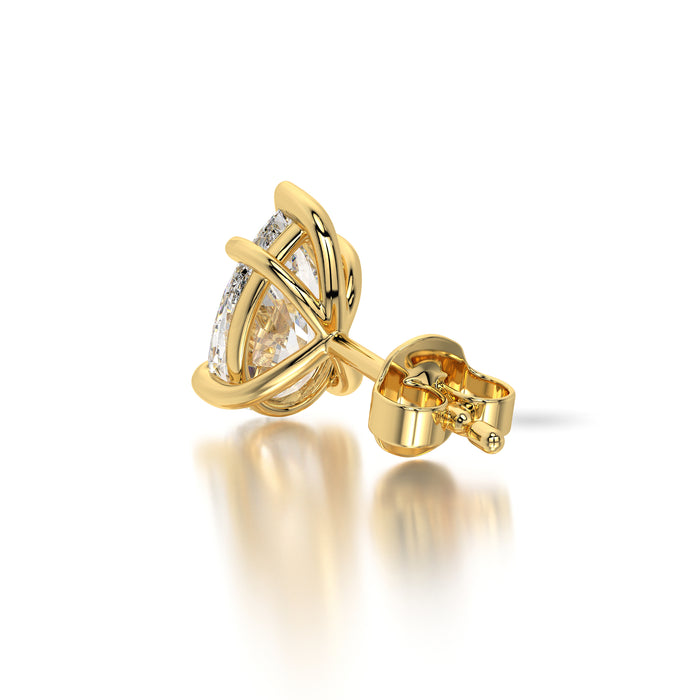 0.50 CTW Pear Lab Grown Diamond Stud Earrings Set