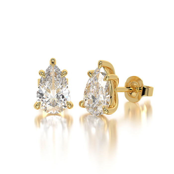 0.50 CTW Pear Lab Grown Diamond Stud Earrings Set