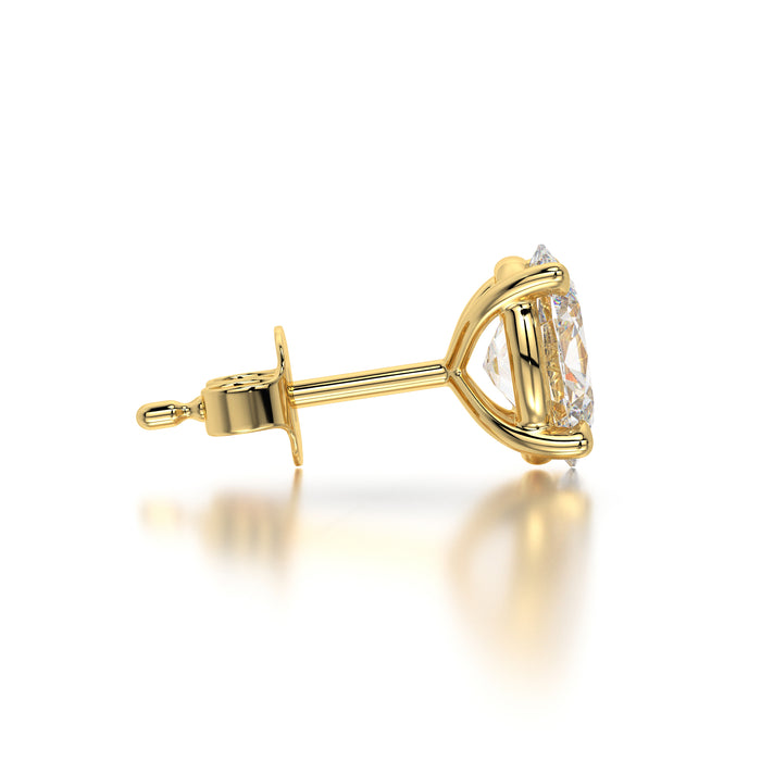 0.50 CTW Oval Lab Grown Diamond Stud Earrings Set