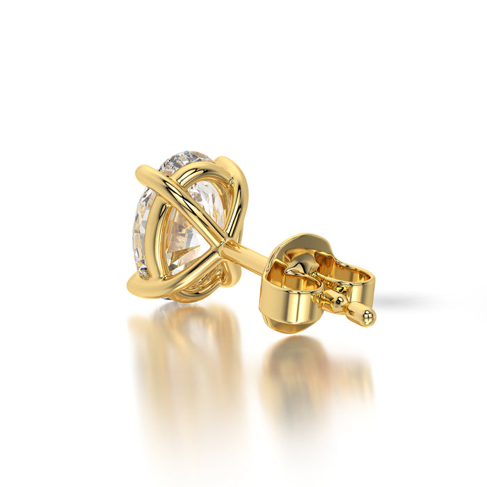 0.50 CTW Oval Lab Grown Diamond Stud Earrings Set