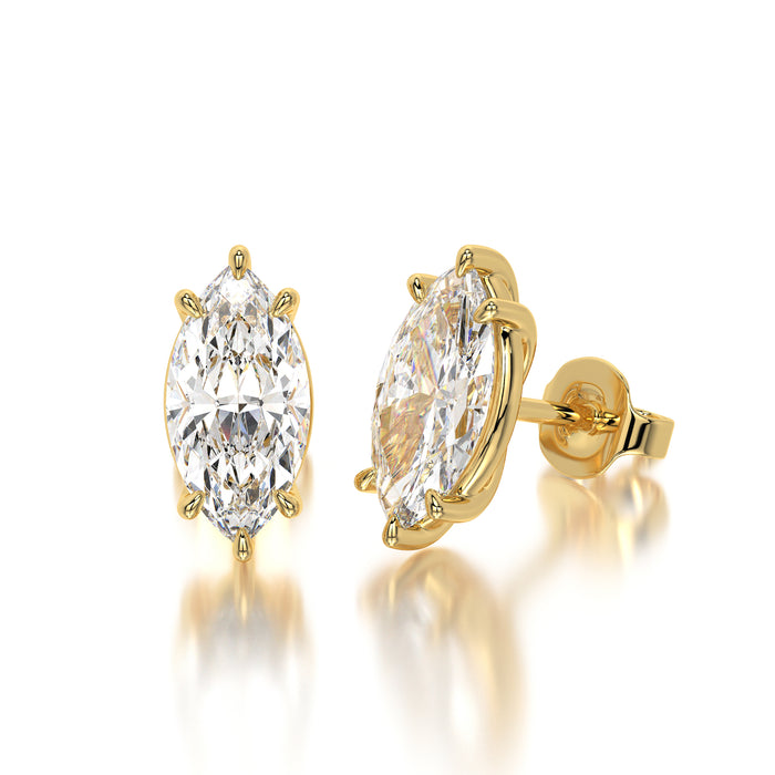 0.50 CTW Marquise Lab Grown Diamond Stud Earrings Set