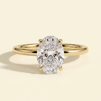 The Verity - Classic Oval Cut Lab Grown Diamond Solitaire Engagement Ring