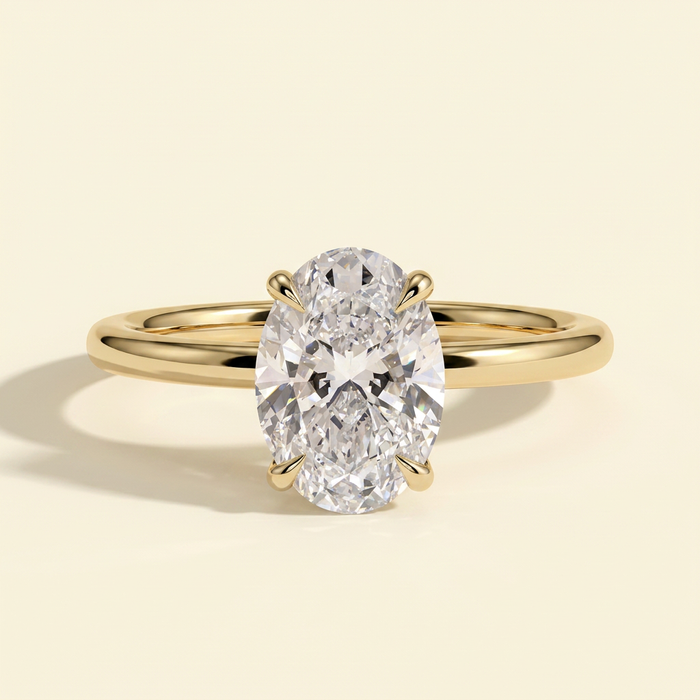 The Verity - Classic Oval Cut Lab Grown Diamond Solitaire Engagement Ring