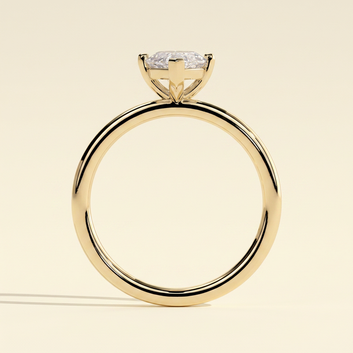 The Xenia - Marquise Cut Lab Grown Diamond Solitaire Engagement Ring with V Claw Setting