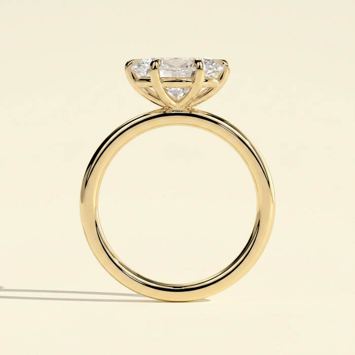The Aurel - East-West Oval Lab Grown Diamond Claw Solitaire Engagement Ring