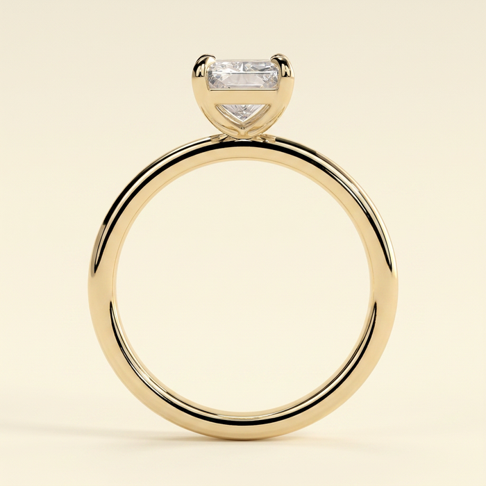 The Heliora - Radiant Cut Lab Grown Diamond Four Claw Solitaire Engagement Ring