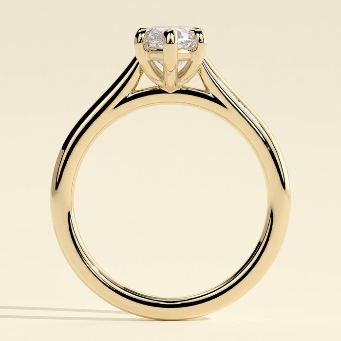 The Ilaria - Marquise Cut Lab Grown Diamond Six Claw Cathedral Solitaire Engagement Ring