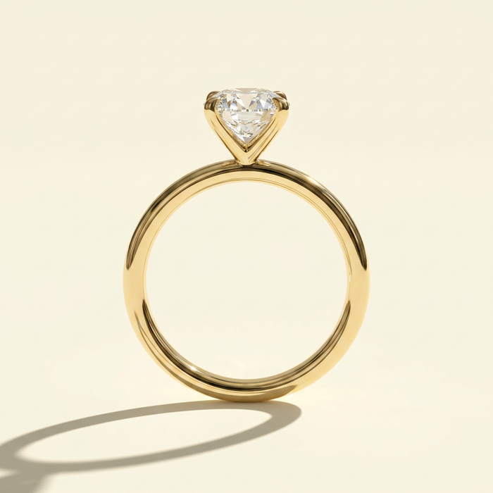 The Aurea - Minimalist Pear Cut Lab Grown Diamond Solitaire Engagement Ring
