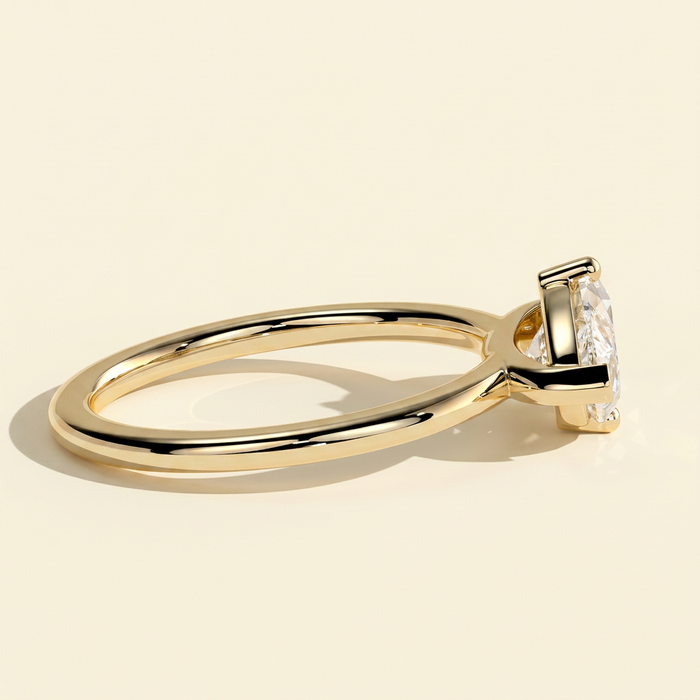 The Vespera - Marquise Cut Lab Grown Diamond East West Solitaire with Raised Basket Gallery Engagement Ring