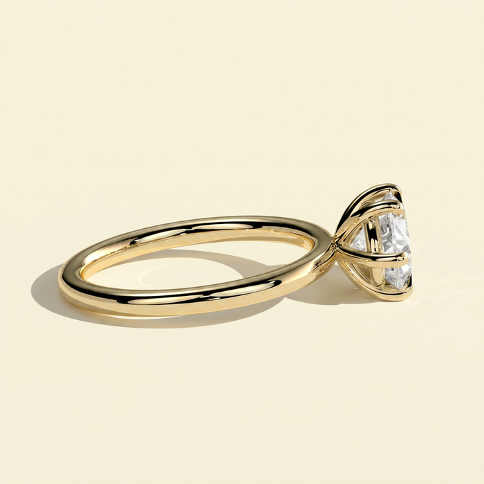 The Aurel - East-West Oval Lab Grown Diamond Claw Solitaire Engagement Ring