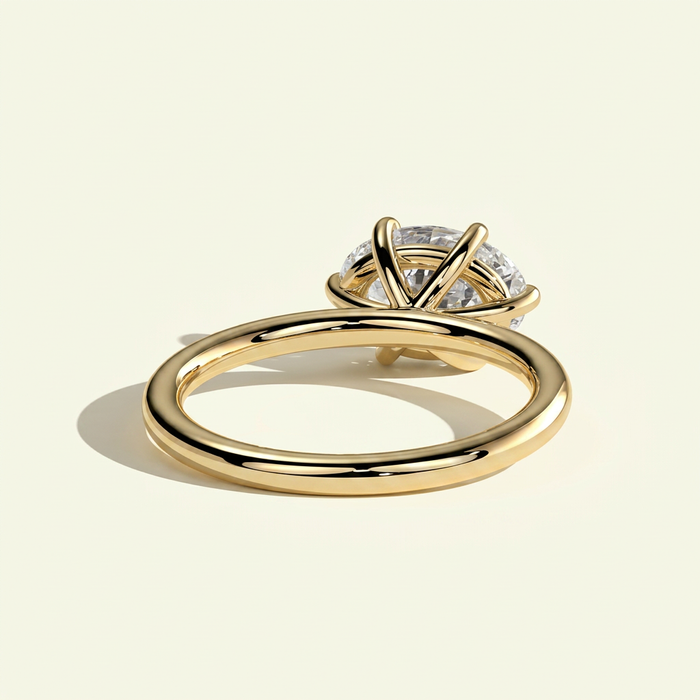 The Aurel - East-West Oval Lab Grown Diamond Claw Solitaire Engagement Ring